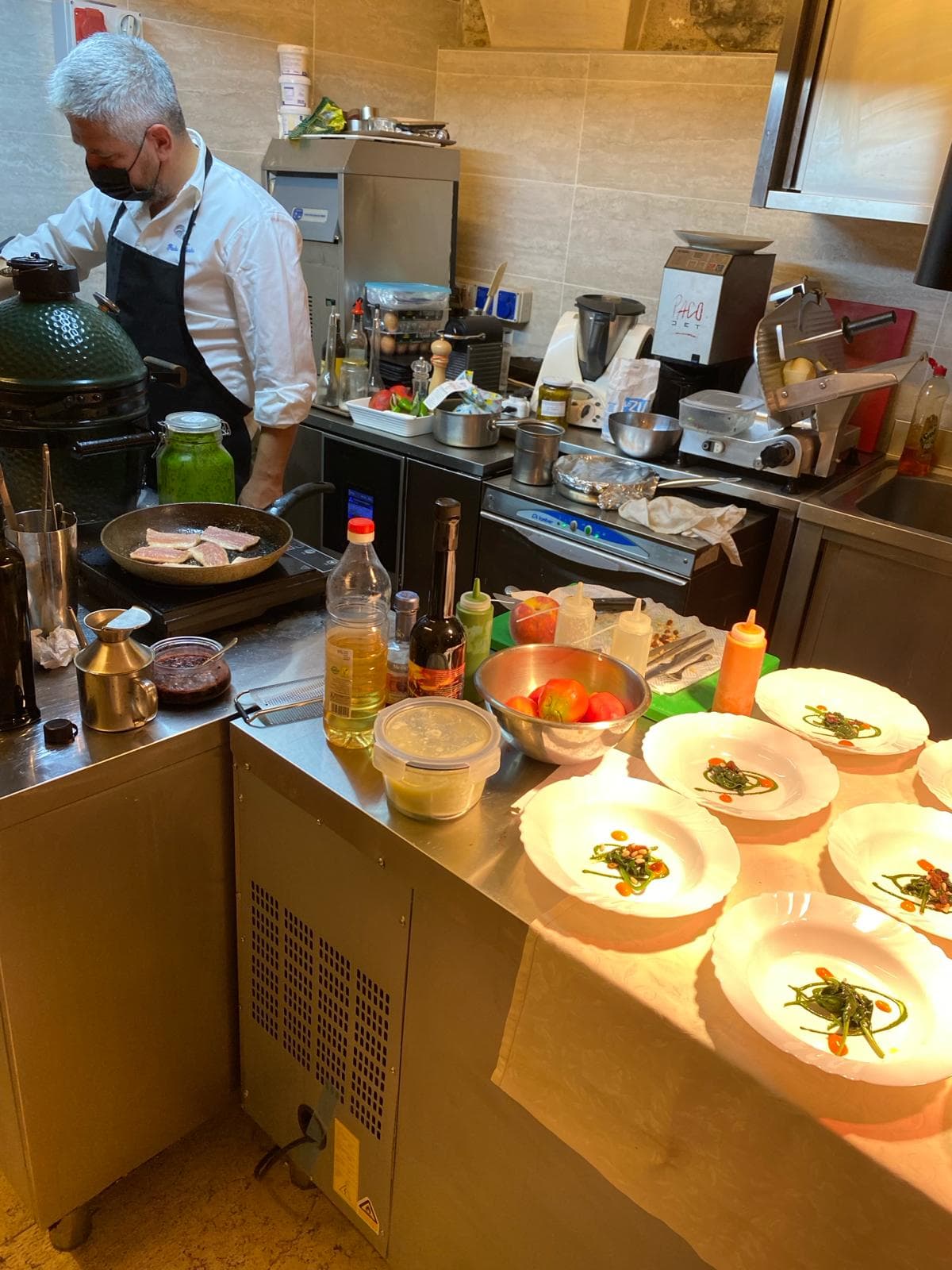 Fischgericht im Restaurant El Taller in Iseo